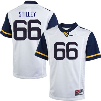 Men's West Virginia Mountaineers NCAA #66 Adam Stilley White Authentic Nike Stitched College Football Jersey DO15Z52PC